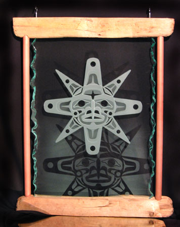 Deep carved glass