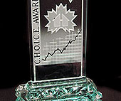 Etched glass corporate award