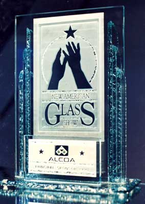 Etched glass corporate award
